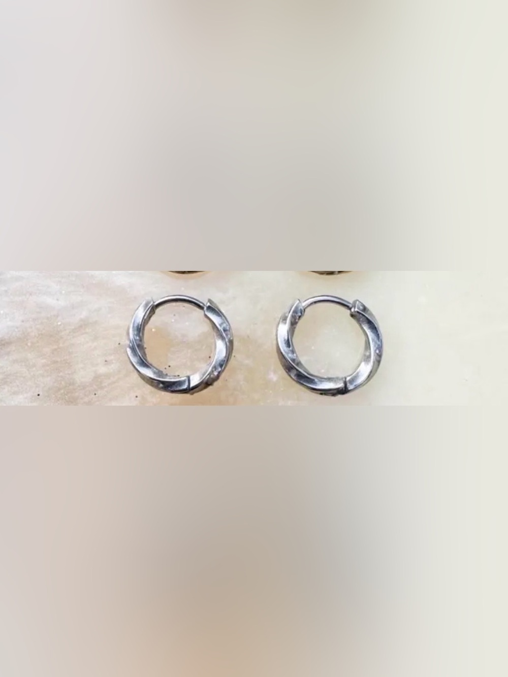 Titanium Braided Hoop Earrings